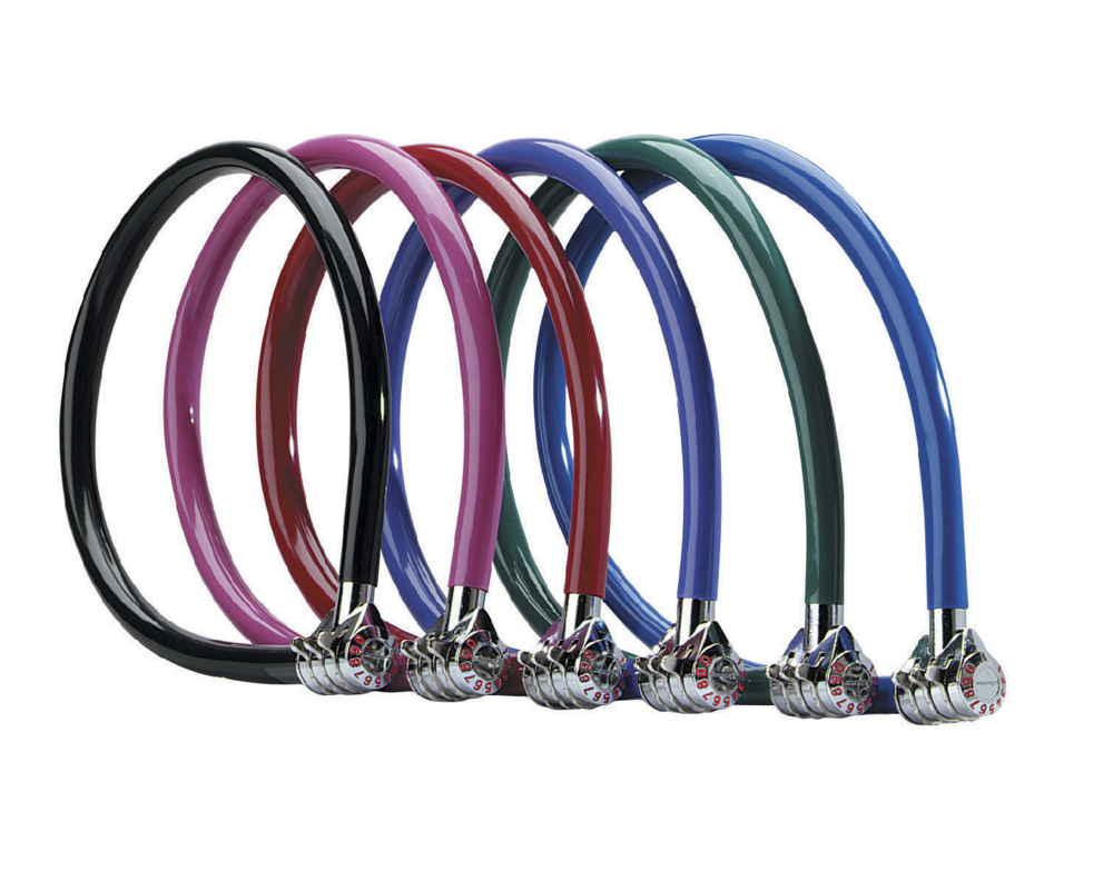Antifurt Master Lock cablu cu cifru diverse culori 550 x 6mm 550