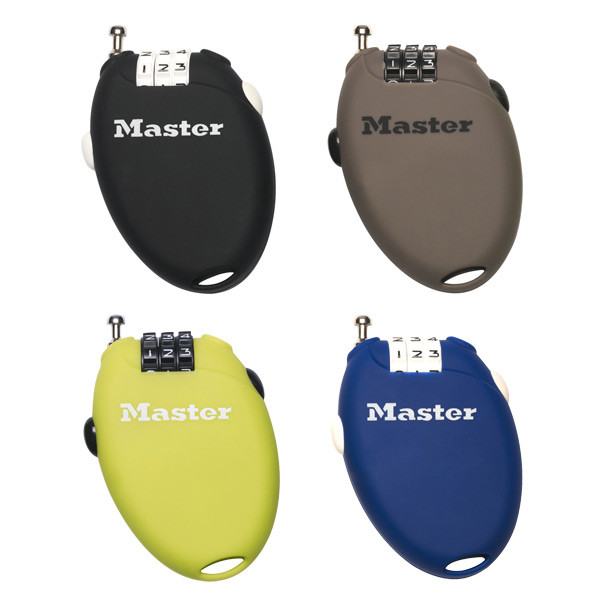 Antifurt Master Lock cu cablu retractabil si ajustabil 610 x 2mm – diverse culori 2mm