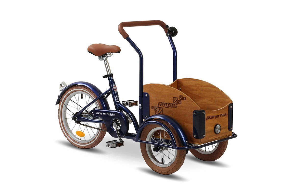 Bicicleta cargo unisex Pegas Mini Cargo 1 viteza Albastru Calator