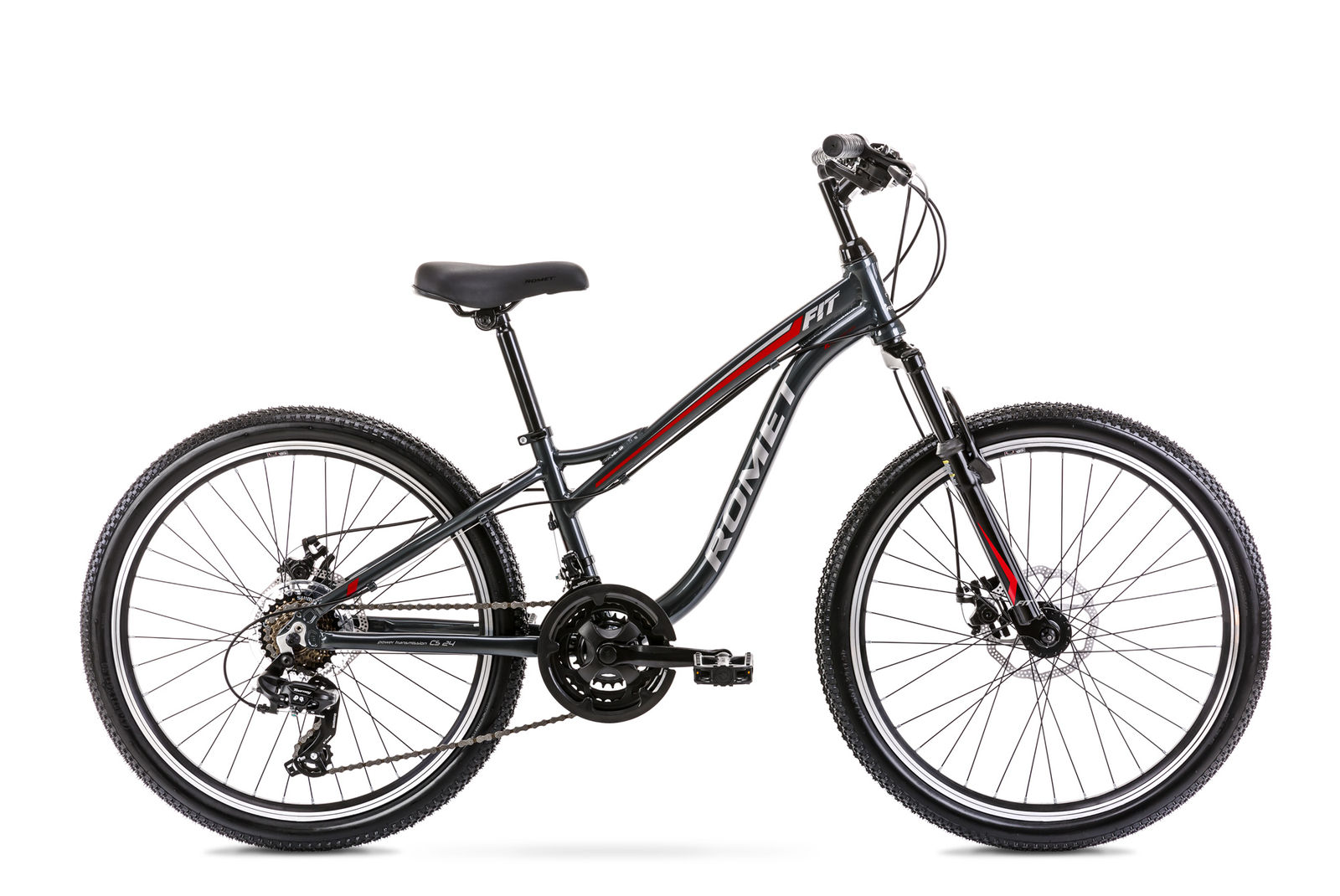 Bicicleta pentru copii Romet Rambler Fit 24 S/12 Grafit/Rosu 2021 biciclop.eu imagine noua