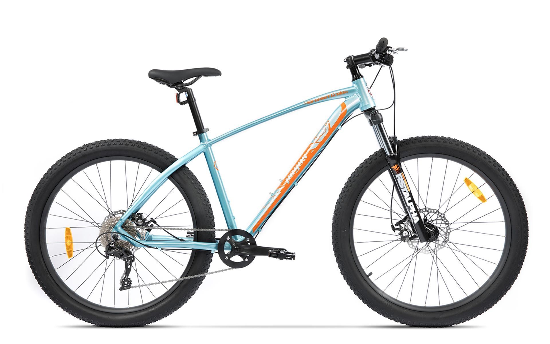 Bicicleta de munte pentru barbati Pegas Drumuri Grele 17 inch Bleu/Portocaliu