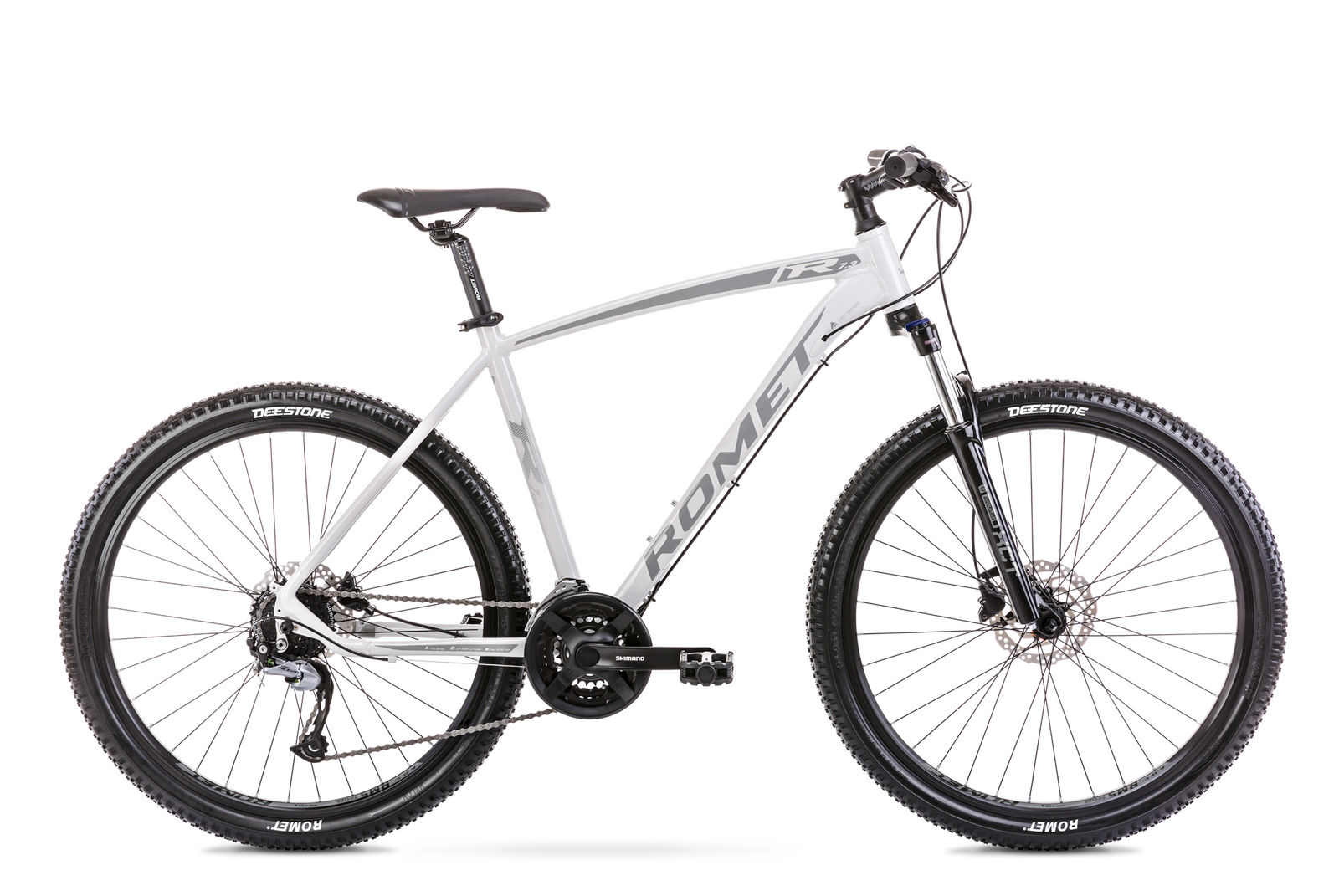 Bicicleta de munte pentru barbati Romet Rambler R7.3 Alb/Gri 2021