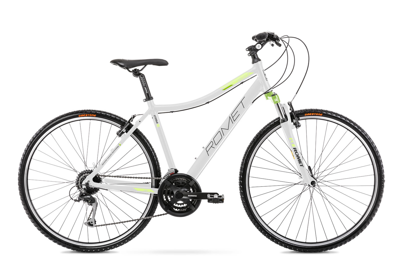 Bicicleta de trekking pentru femei Romet Orkan 2 D Alb/Verde 2021 biciclop.eu imagine noua