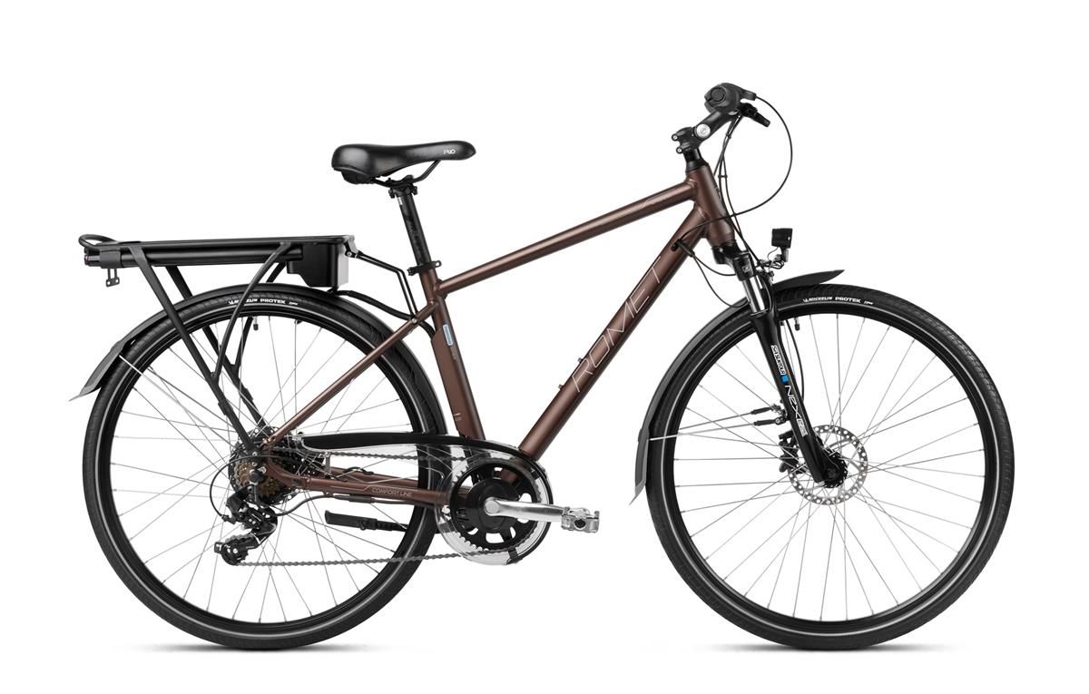 Bicicleta electrica de trekking/oras barbati Romet Wagant 1 RM Maro/Argintiu 2023