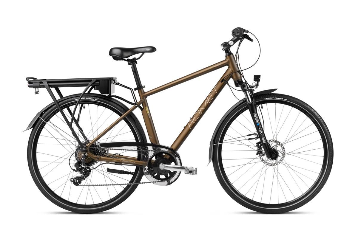 Bicicleta electrica de trekking/oras barbati Romet Wagant 1 RM Maro/Grafit 2023