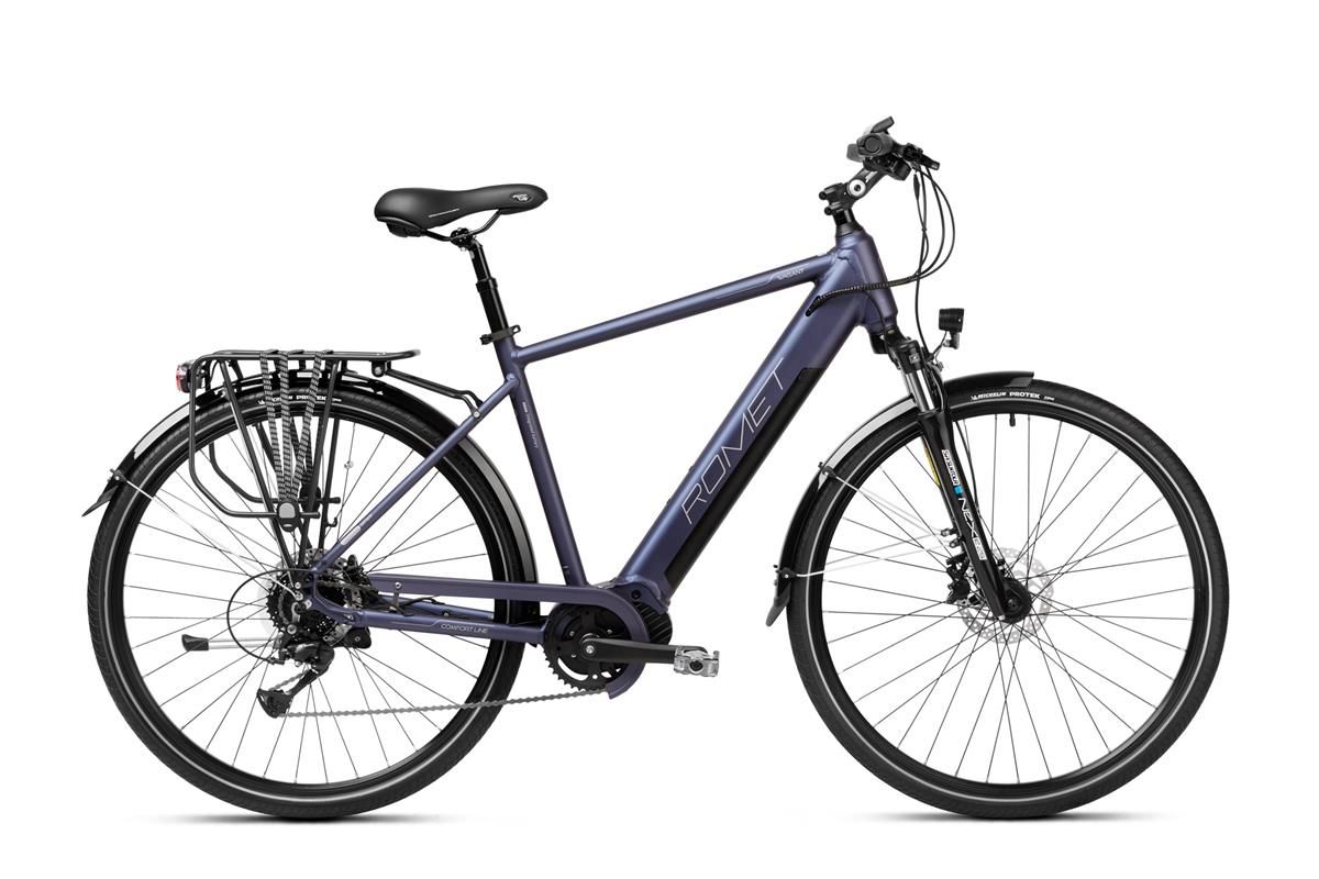 Bicicleta electrica de trekking/oras barbati Romet Wagant 2 MM Mov/Argintiu 2023