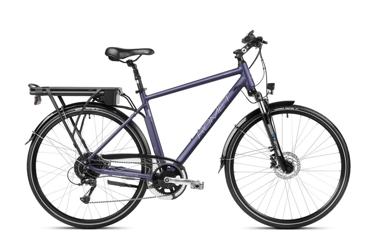 Bicicleta electrica de trekking/oras barbati Romet Wagant 2 RM Mov/Argintiu 2023