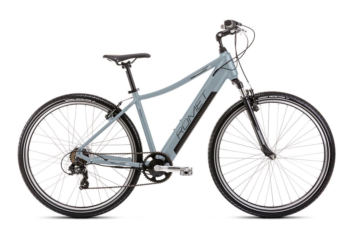 Bicicleta electrica de trekking femei Romet Orkan 1 D RM Integrat Albastru/Negru 2023