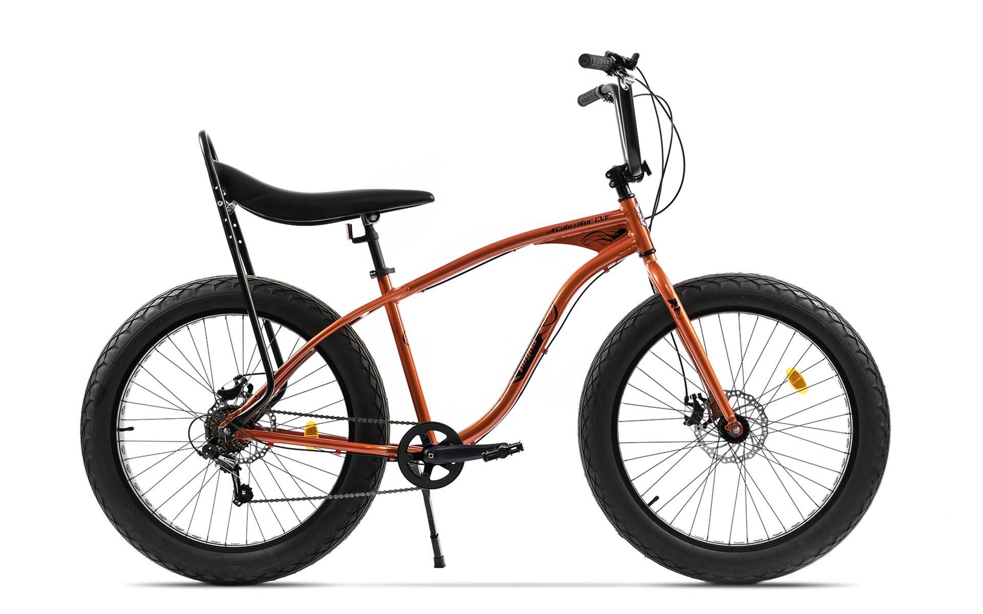 Bicicleta Fatbike unisex Pegas Cutezator EV banana 7 viteze Portocaliu Cupru