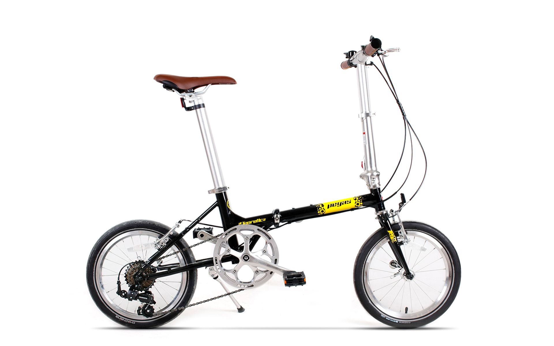 Bicicleta pliabila unisex Pegas Teoretic 7S pliabil Negru Stelar