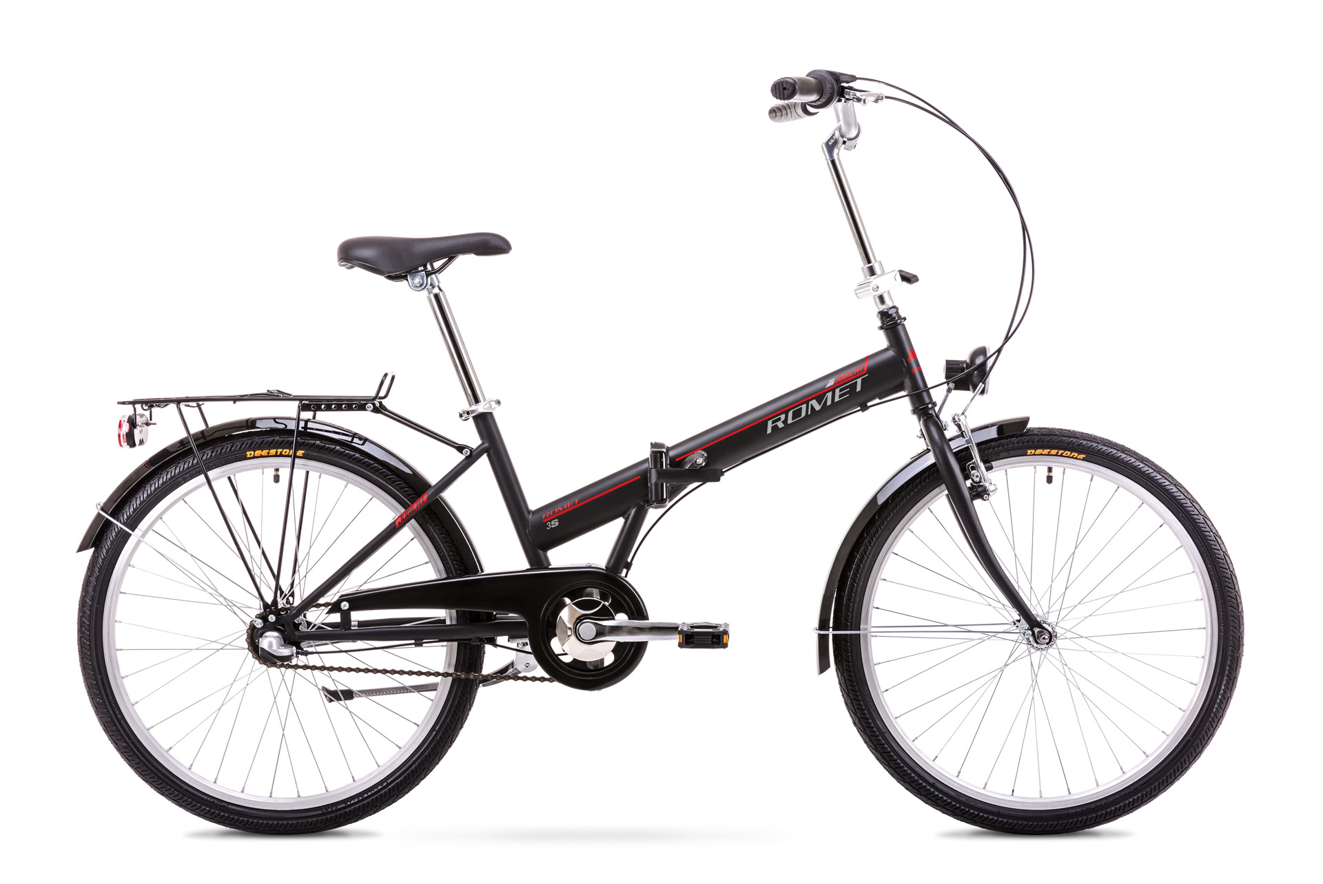 Bicicleta pliabila Unisex Romet Jubilat 2 Negru/Rosu 2019 Romet