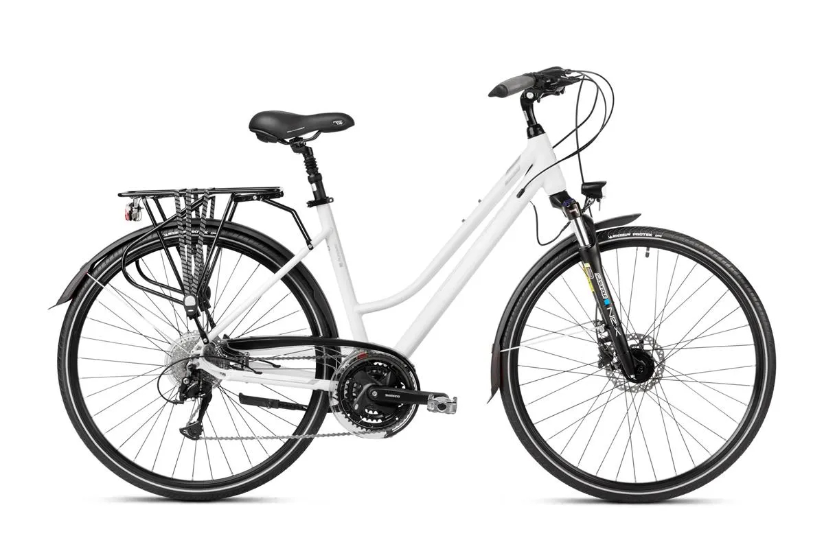 Bicicleta de Trekking/Oras pentru femei Romet Gazela 5.1 Alb/Argintiu 2023 biciclop.eu imagine noua