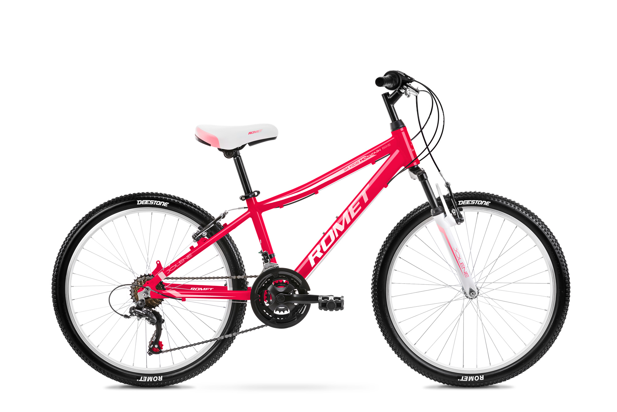 Bicicleta pentru copii Romet Jolene 24 Roz/Alb 2022