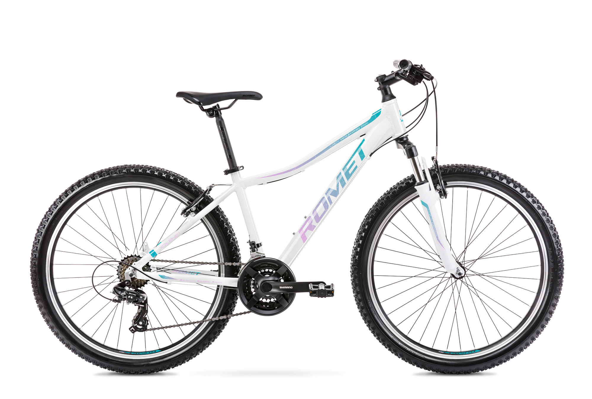 Bicicleta de Munte pentru femei Romet Jolene 6.1 Alb/Verde/Violet 2022 biciclop.eu imagine noua