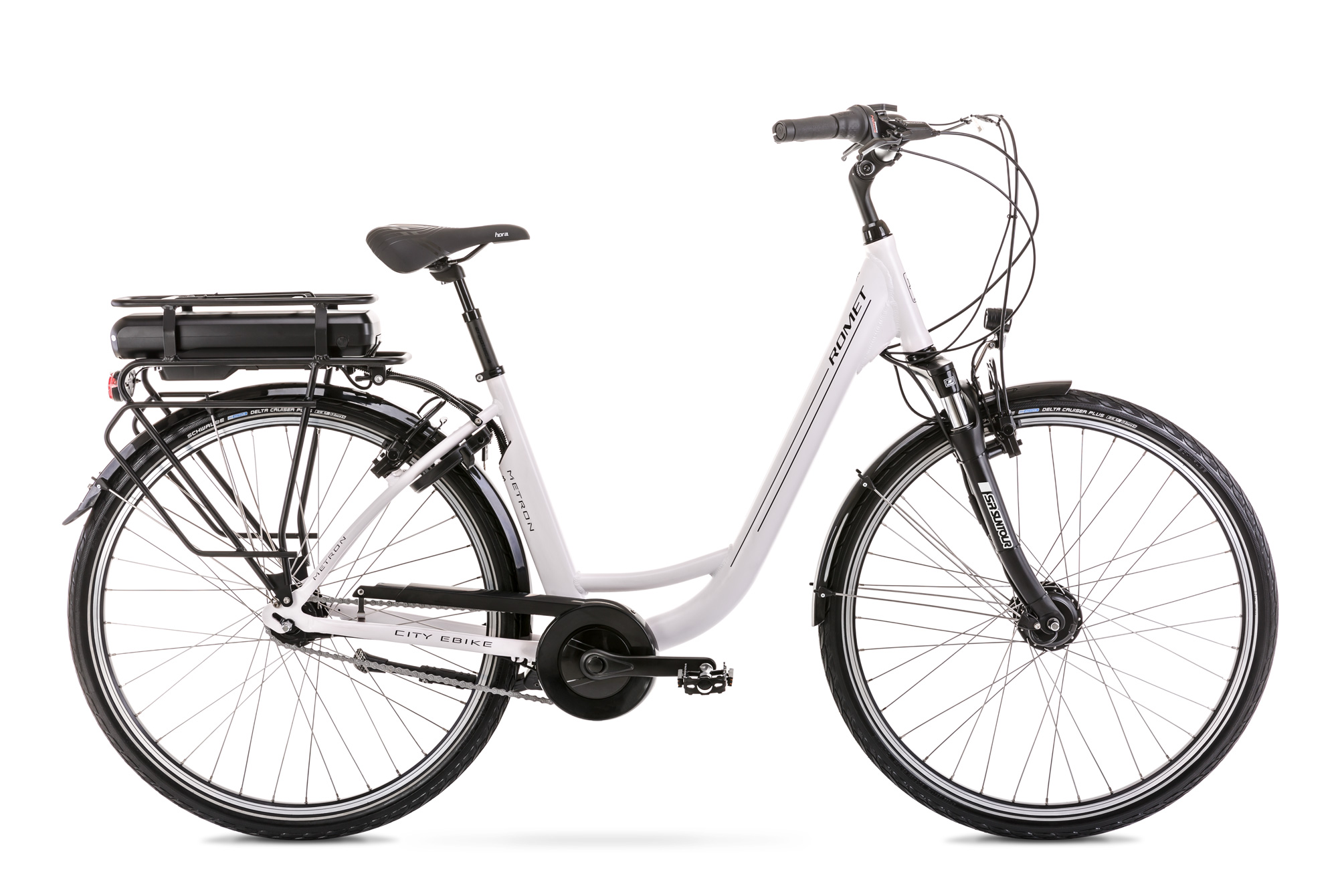Bicicleta Electrica de oras pentru femei Romet Metron Alb 2022