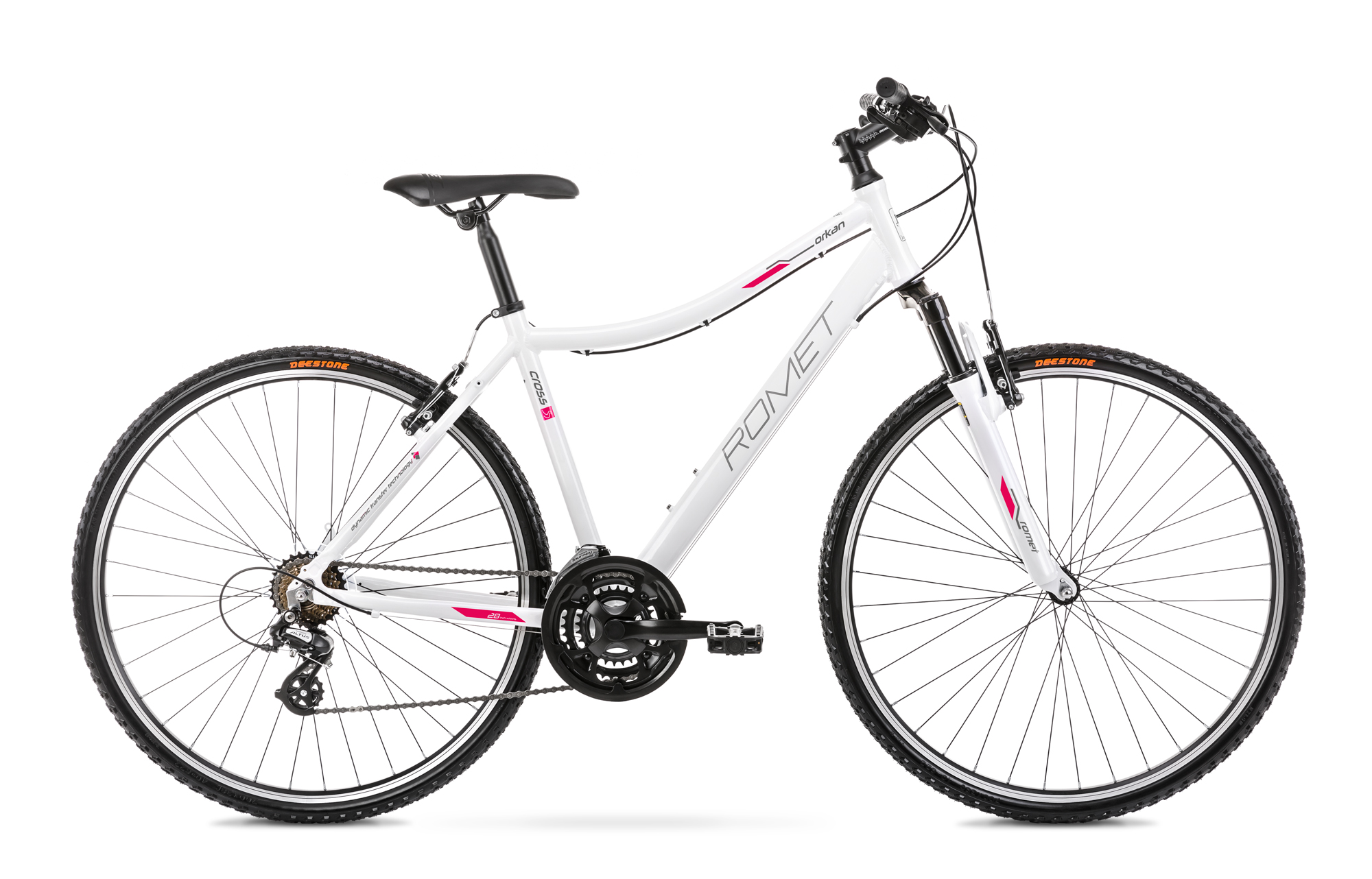 Bicicleta de Trekking pentru femei Romet Orkan D Alb/Violet 2022 2022
