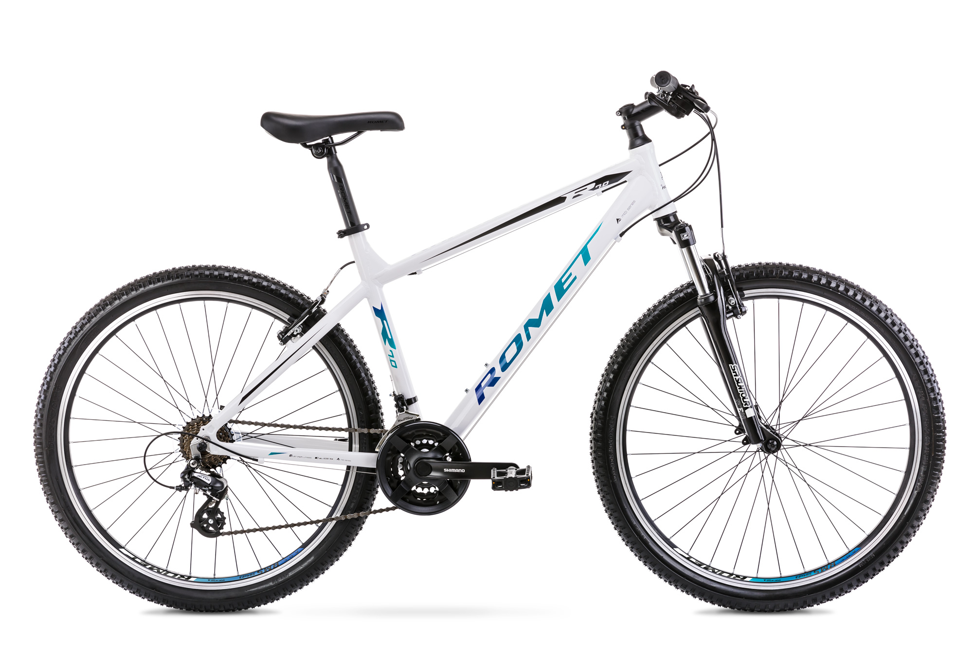 Bicicleta de Munte pentru barbati Romet Rambler R7.0 Alb/Negru/Albastru 2022 biciclop.eu imagine noua