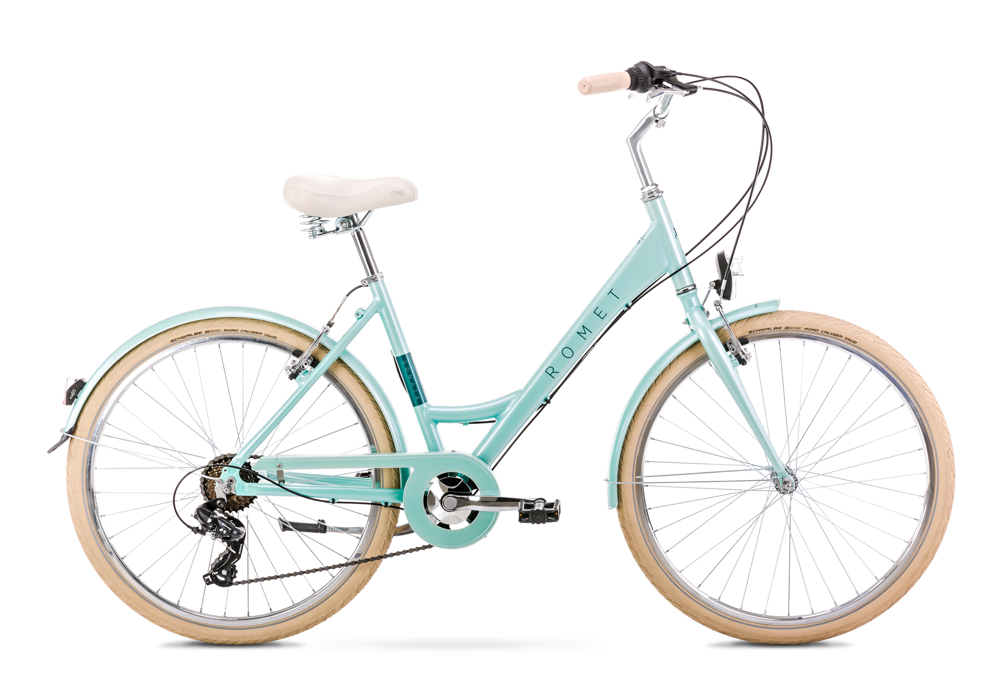 Bicicleta de Oras pentru femei Romet Sonata Eco 26 Verde Menta 2022 biciclop.eu imagine noua