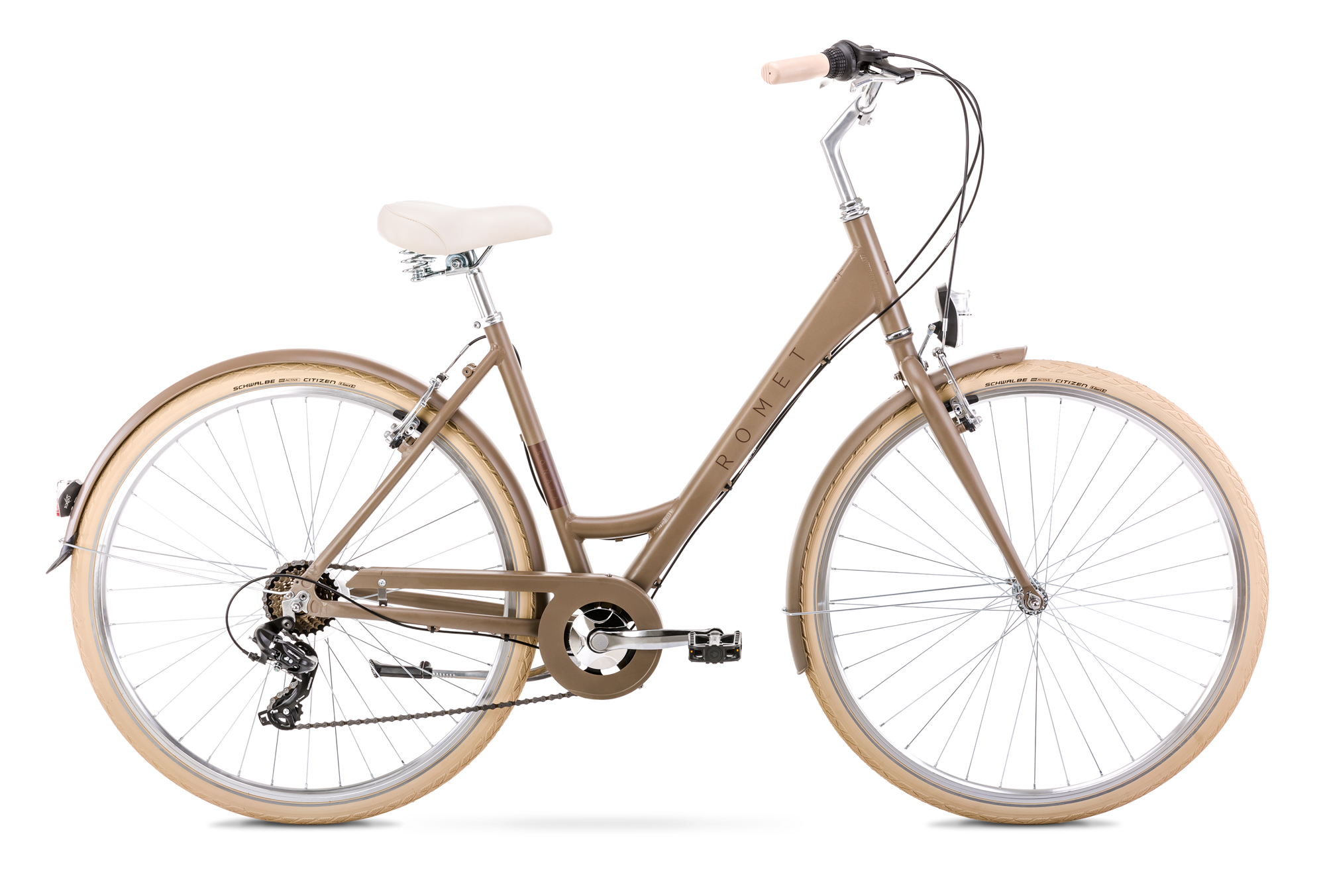 Bicicleta de Oras pentru femei Romet Sonata Eco Bej 2022 biciclop.eu imagine noua