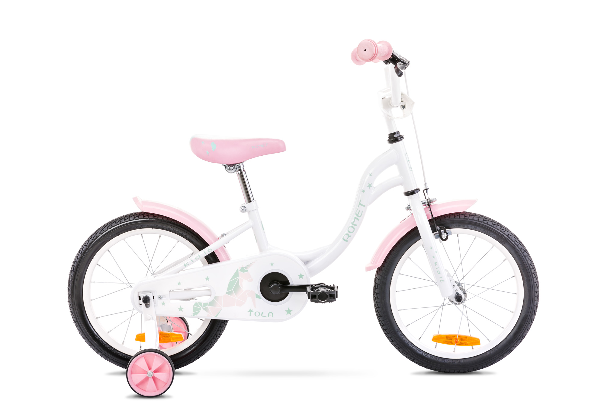 Bicicleta pentru copii Romet Tola 16 Alb/Roz 2022