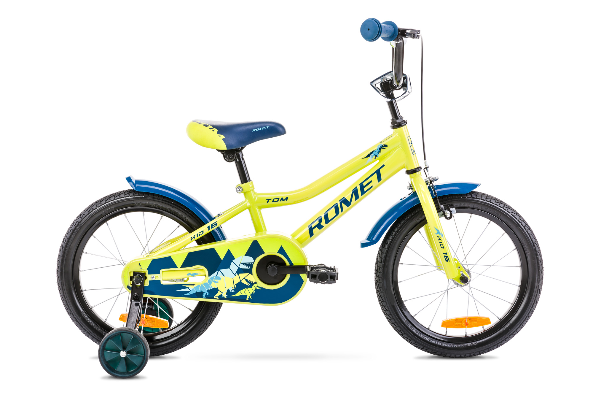 Bicicleta pentru copii Romet Tom 16 Verde lime/Albastru 2022 biciclop.eu imagine noua