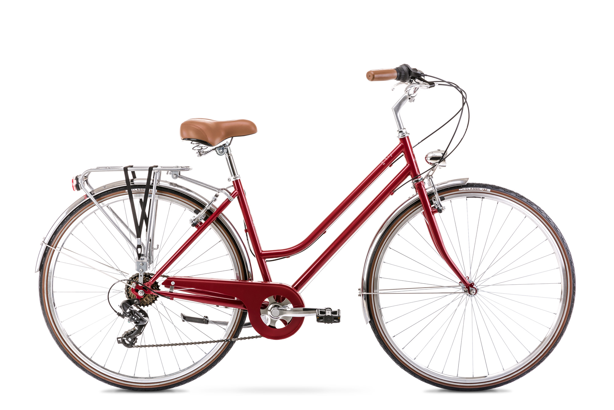 Bicicleta de Oras pentru femei Romet Vintage Eco D Rosu inchis 2022 2022