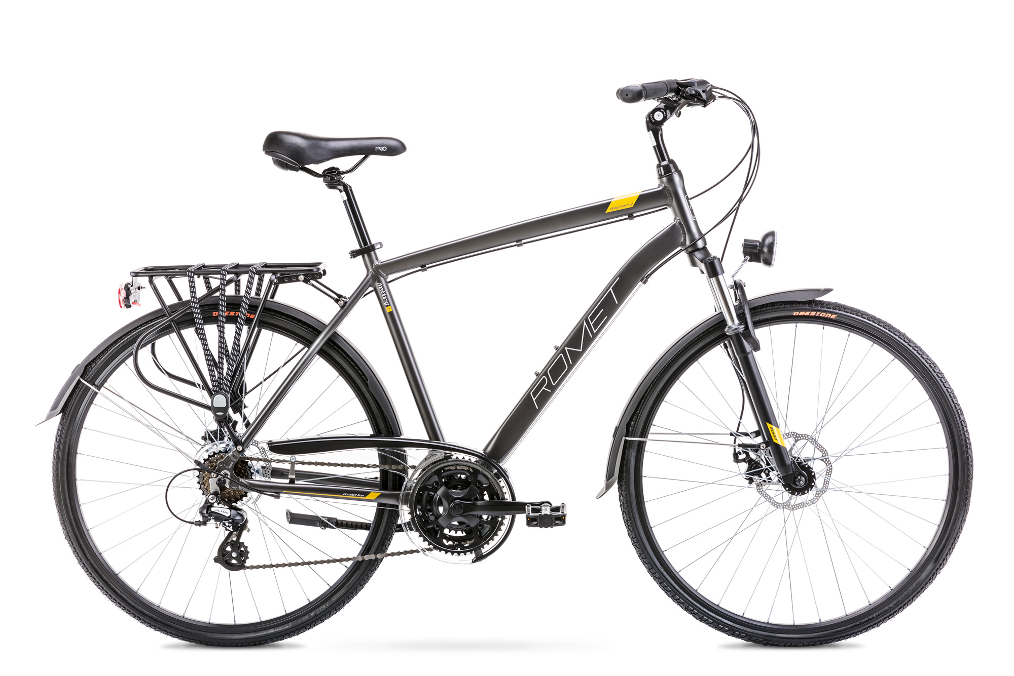 Bicicleta de trekking pentru barbati Romet Wagant 2 Grafit/Auriu 2023 biciclop.eu imagine noua