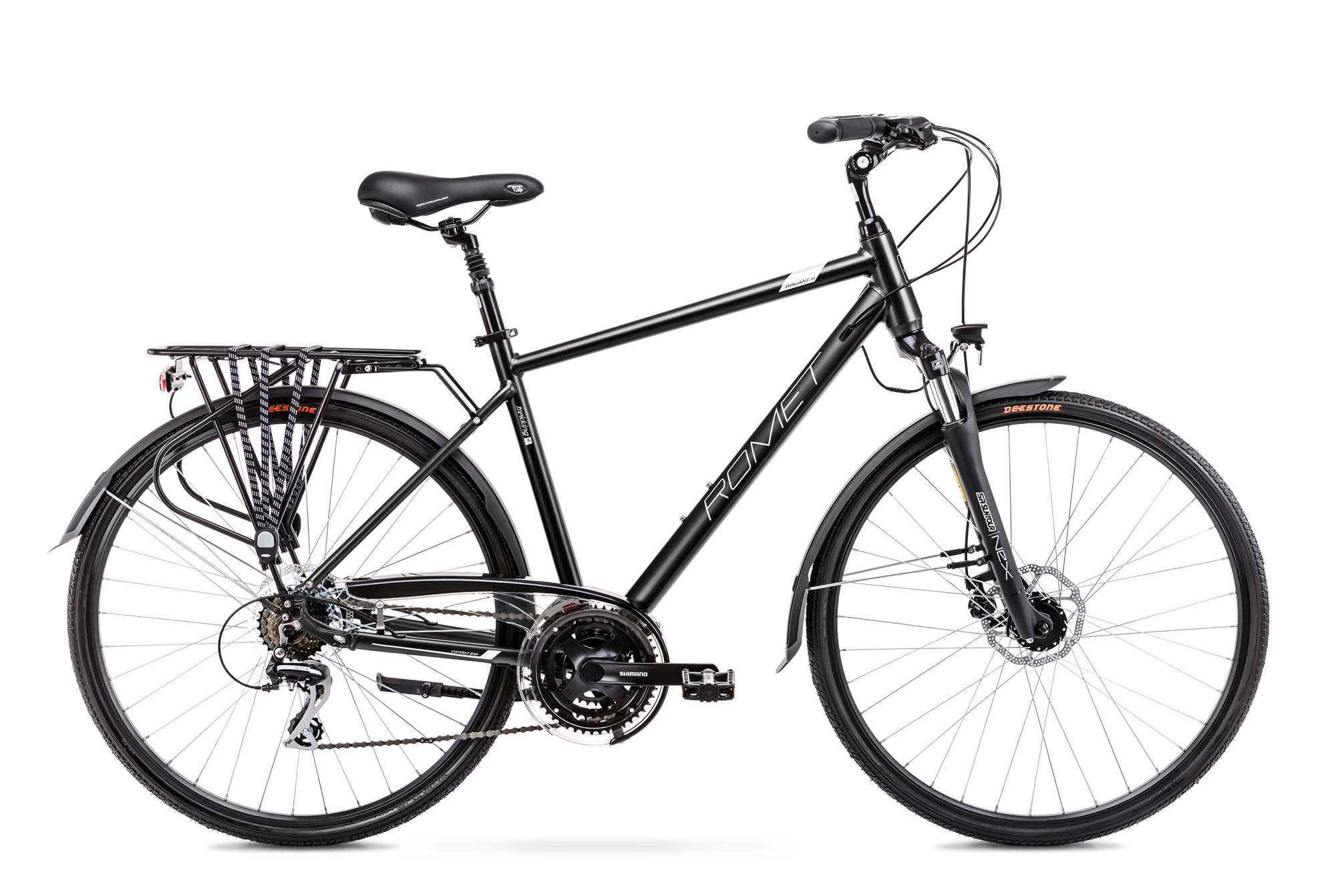 Bicicleta de Trekking/Oras pentru barbati Romet Wagant 4 Negru/Alb 2023 biciclop.eu imagine noua