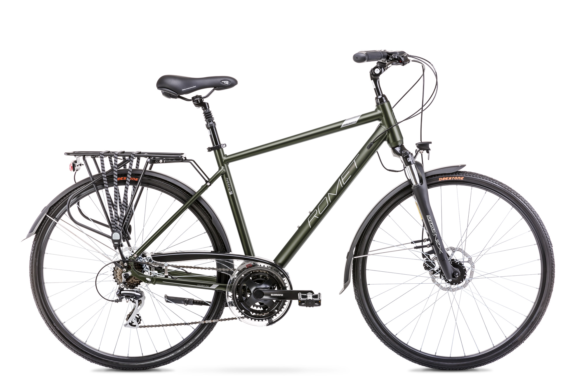 Bicicleta de Trekking/Oras pentru barbati Romet Wagant 4 Verde inchis/Grafit 2022