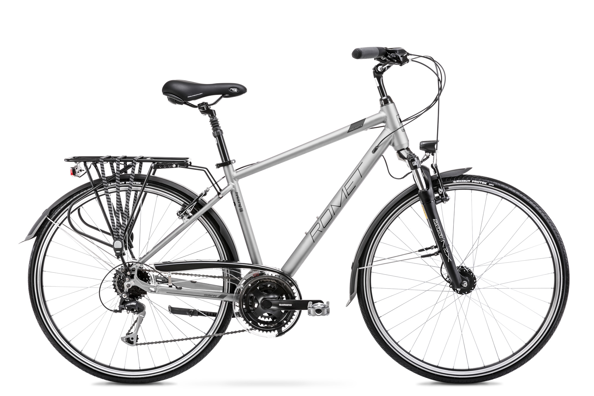 Bicicleta de Trekking/Oras pentru barbati Romet Wagant 5 Argintiu/Grafit 2022 biciclop.eu imagine noua