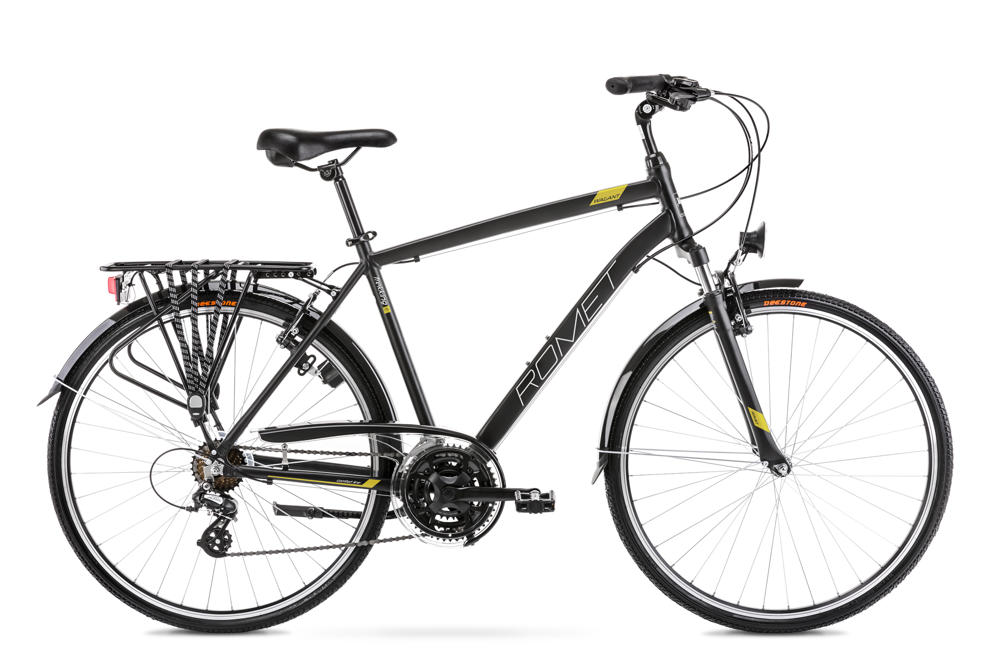 Bicicleta de Trekking/Oras pentru barbati Romet Wagant Negru/Galben 2022 biciclop.eu imagine noua