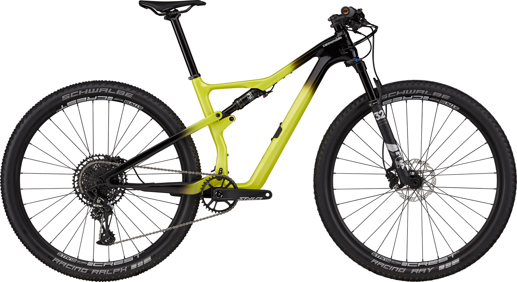 Bicicleta de munte full-suspension Cannondale Scalpel Carbon 4 Negru/Galben 2021
