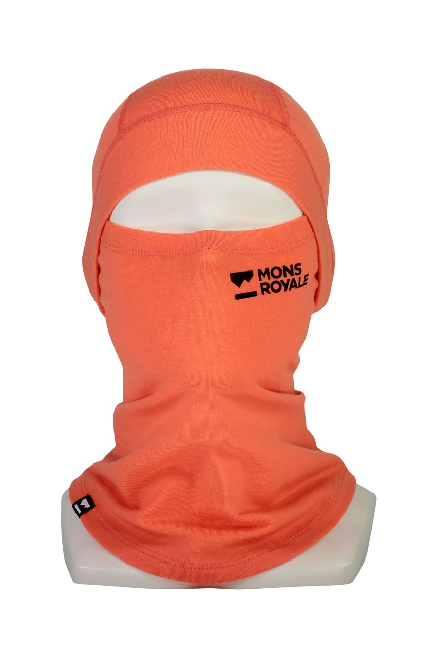 Cagula Merino Unisex Mons Royale Olympus Balaclava Coral Portocaliu