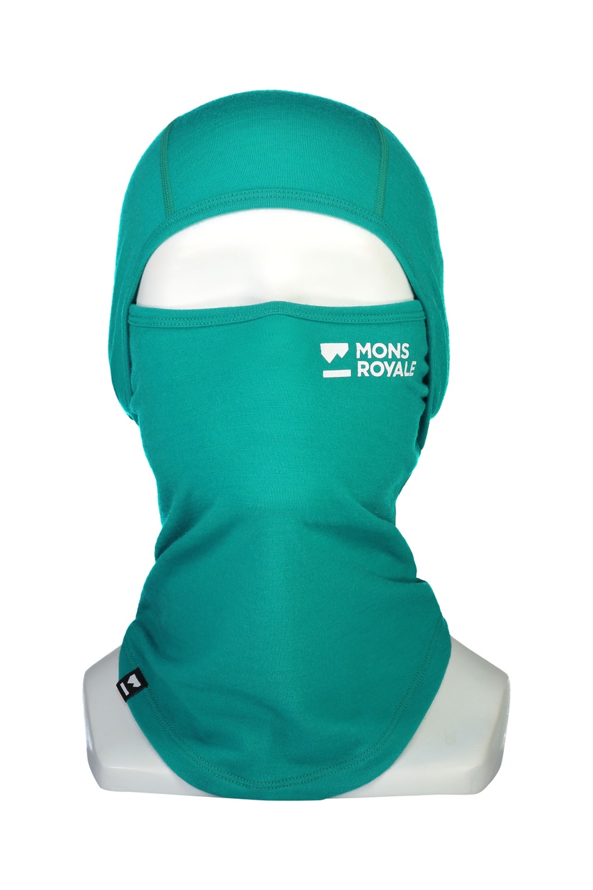 Cagula Merino Unisex Mons Royale Santa Ra Flex 200 Balaclava Marina Verde