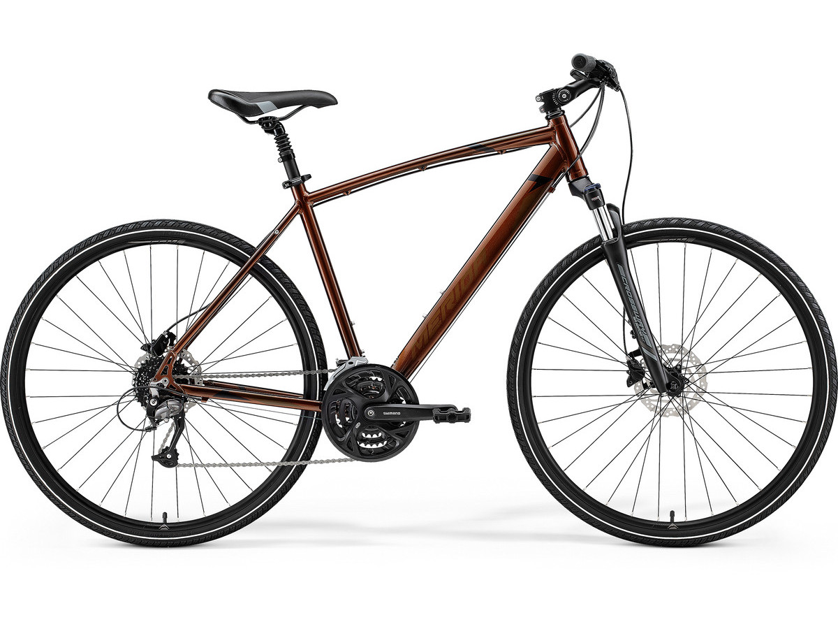 Bicicleta de trekking/oras pentru barbati Merida Crossway 40 Bronz(Maro/Negru) 2021 biciclop.eu imagine noua