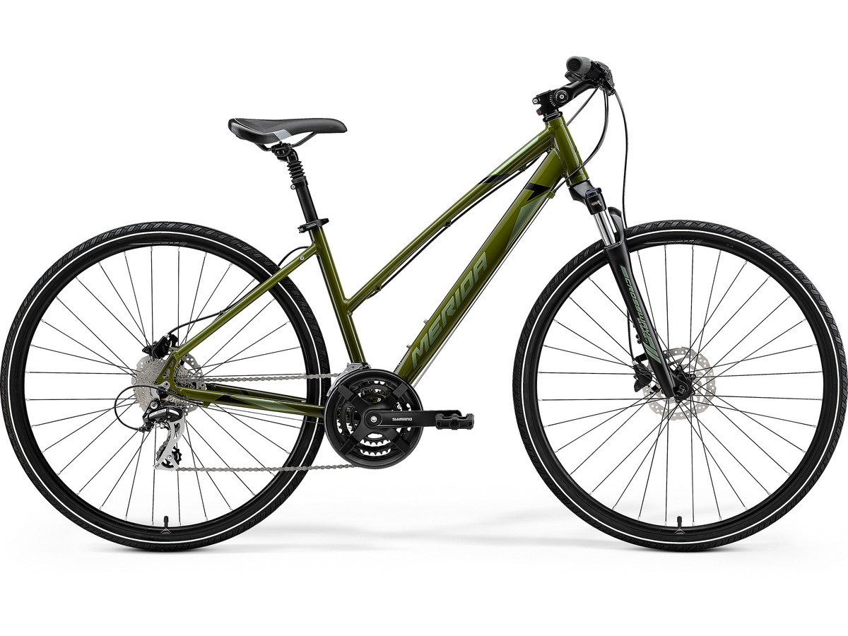 Bicicleta de trekking/oras pentru femei Merida Crossway 20-D Lady Verde Inchis(Verde Metalizat/Negru) 2021 biciclop.eu imagine noua