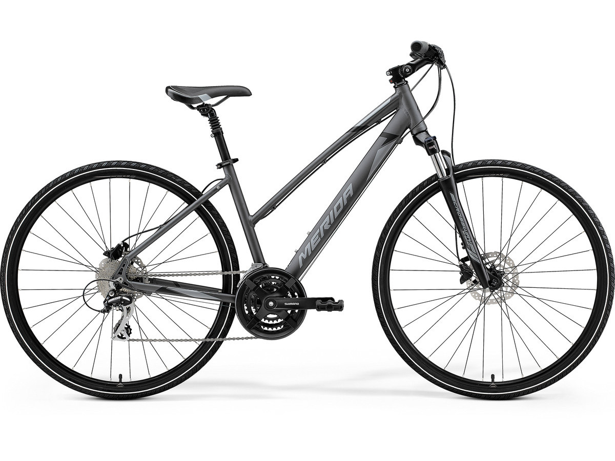 Bicicleta de trekking/oras pentru femei Merida Crossway 20-D Lady Antracit Perlat(Gri/Negru) 2021 biciclop.eu imagine 2022