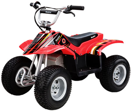 ATV electric pentru copii 8+ ani Razor Dirt Quad Negru/Rosu biciclop.eu
