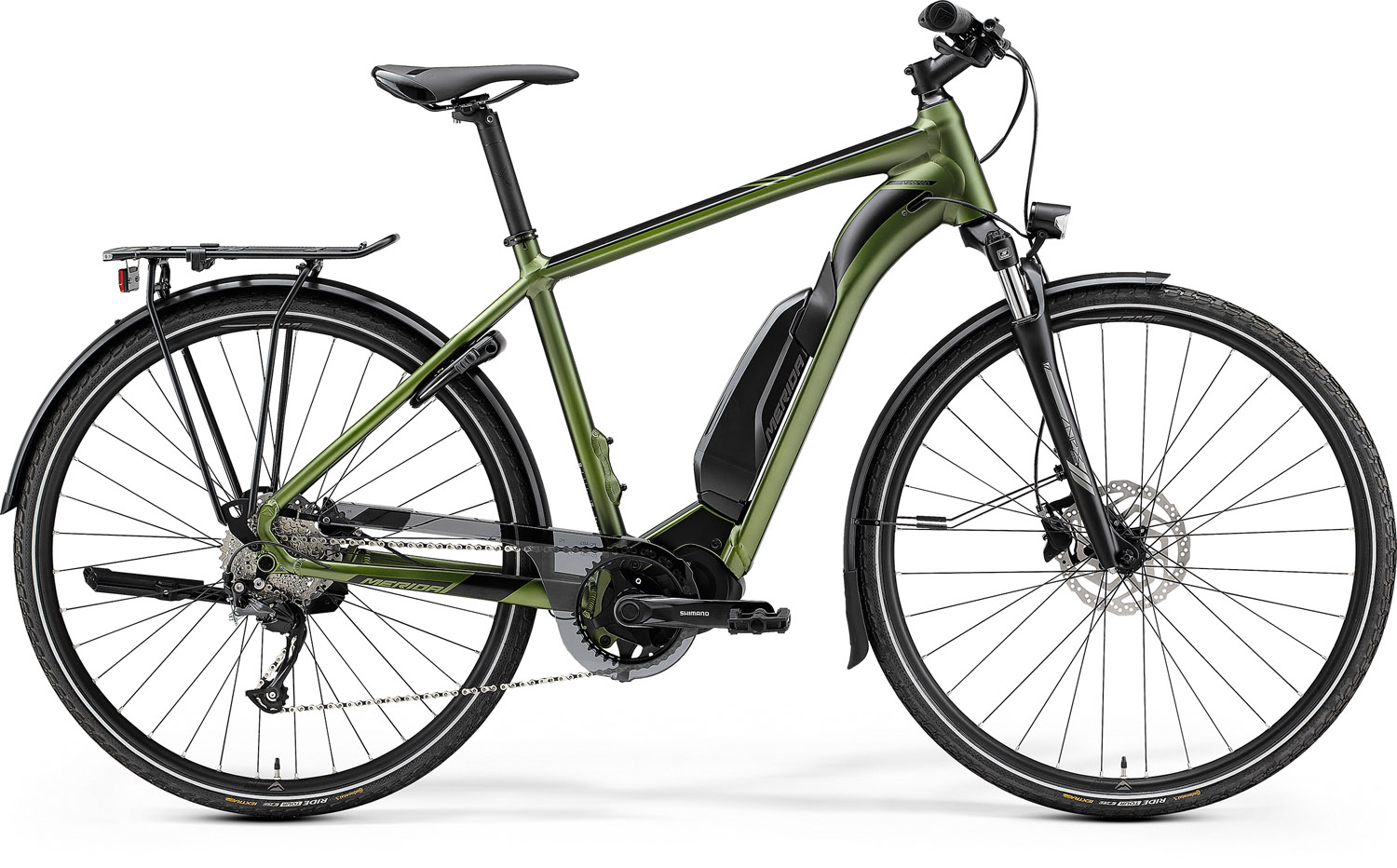Bicicleta Electrica de Trekking/City Merida eSpresso 300 SE EQ 504Wh Verde/Negru 2023