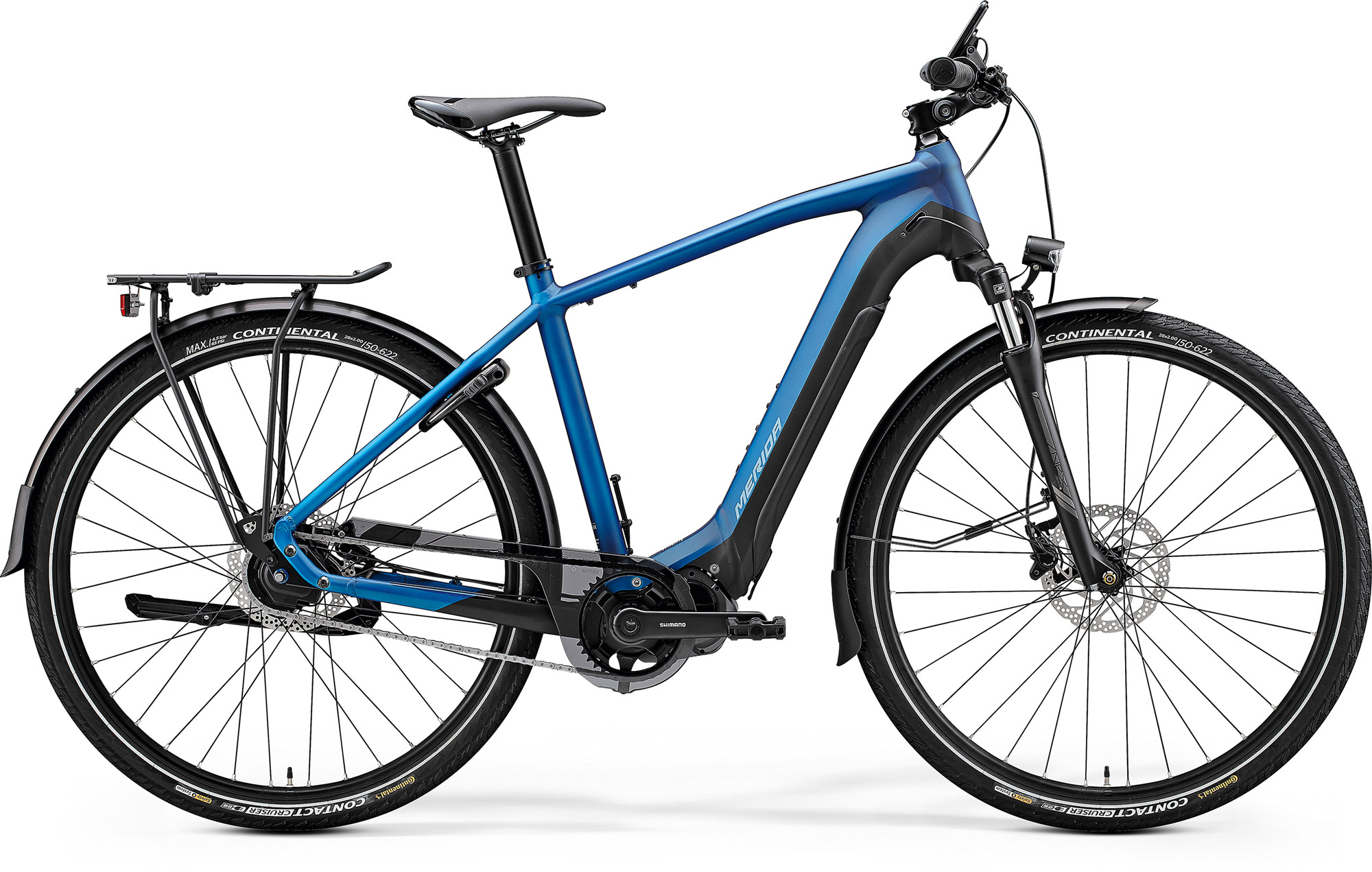 Bicicleta Electrica de Trekking/City Merida eSpresso 700 EQ Albastru/Negru 2020