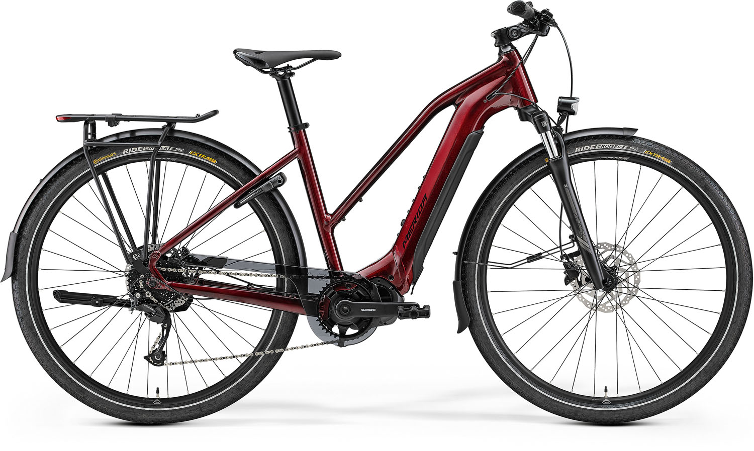 Bicicleta Electrica de Trekking/City pentru femei Merida eSpresso 400 S EQ Lady Violet/Negru 2023