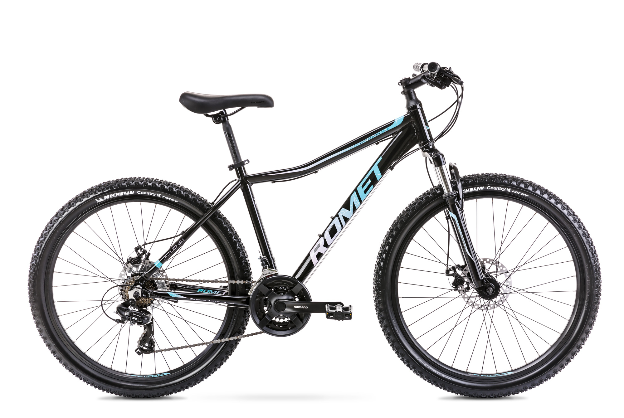 Bicicleta de munte pentru femei Romet Jolene 6.2 Negru/Verde/Violet 2022 biciclop.eu