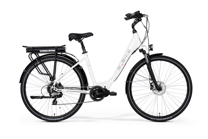 Bicicleta Electrica de oras/trekking M-BIKE E-CITYLINE 828 Alb 2022