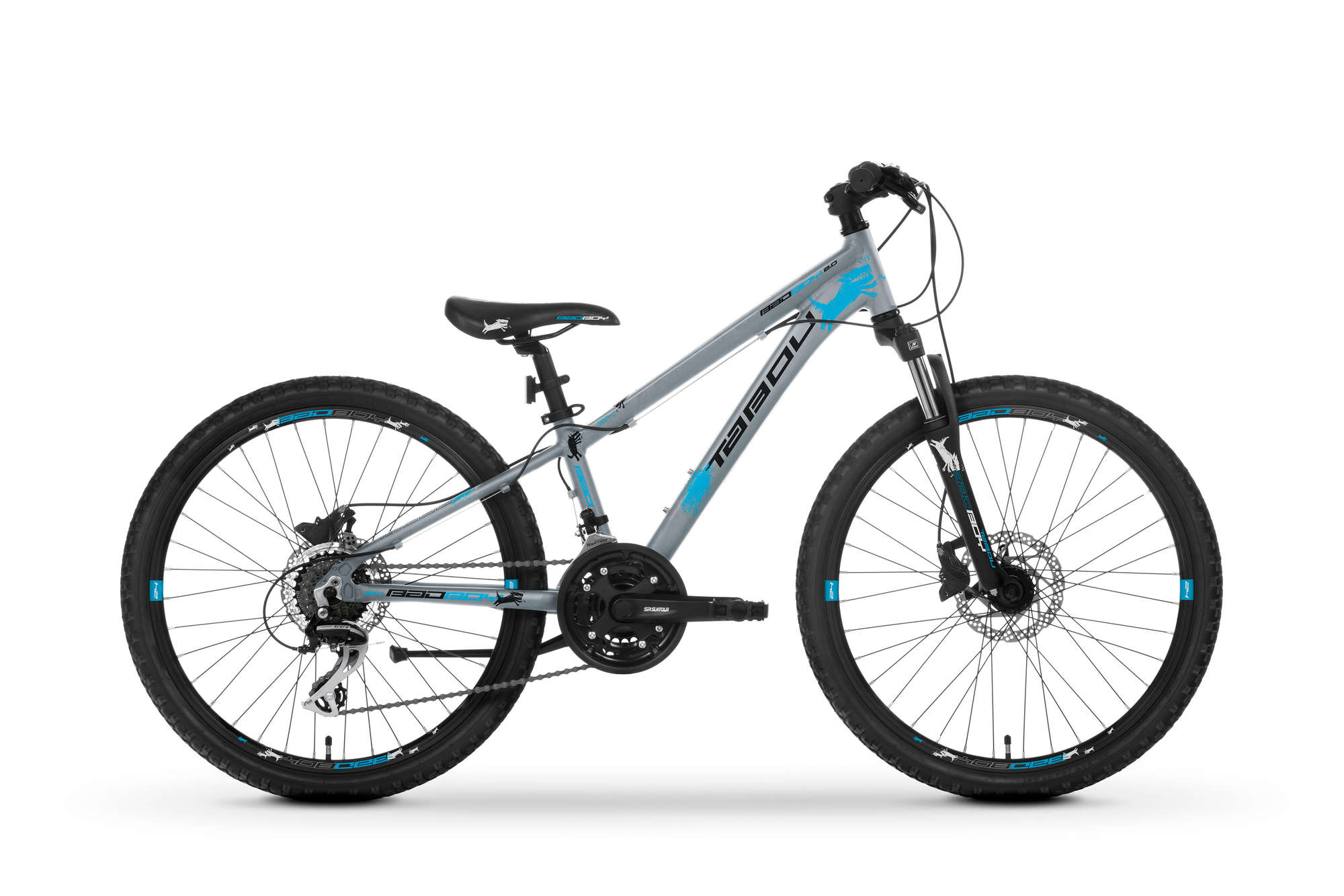 Bicicleta de munte pentru copii Tabou Badboy 24 2.0 Argintiu/Bleu 2022 biciclop.eu imagine noua
