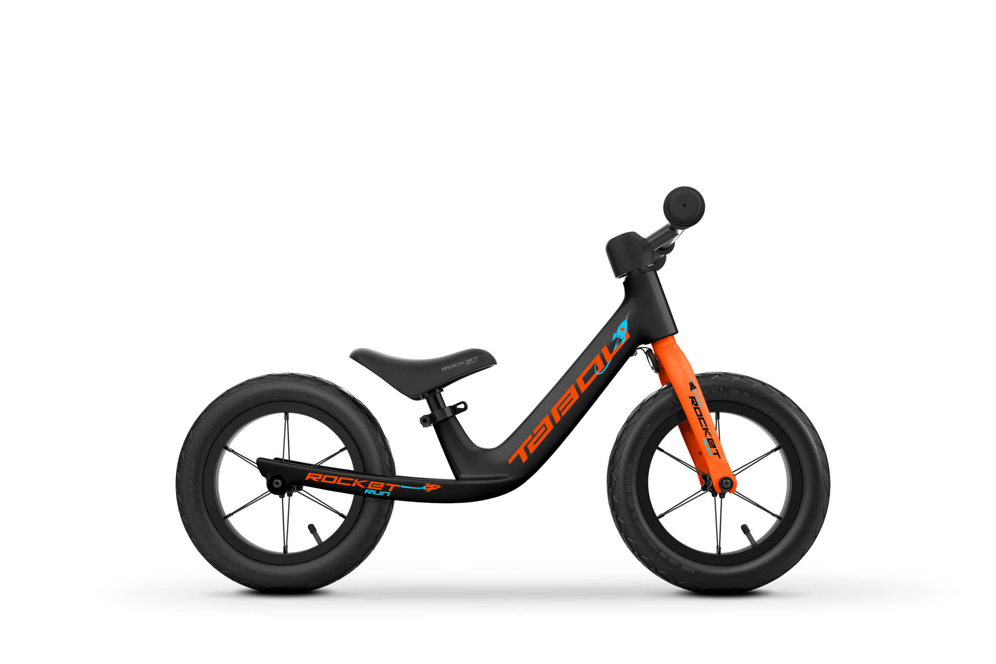 Bicicleta fara pedale pentru copii Tabou Rocket Run 12 Negru/Portocaliu 2022 2022