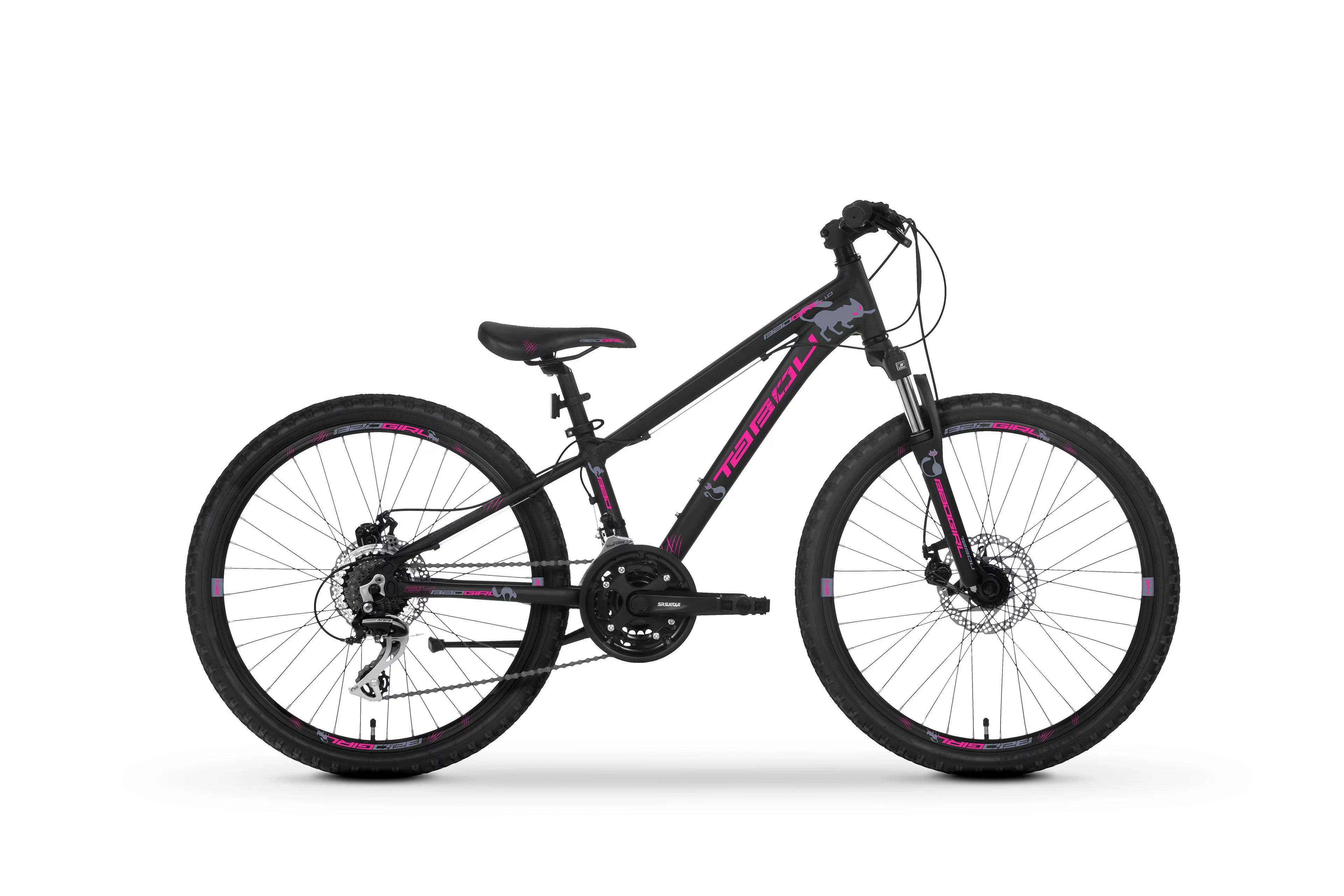 Bicicleta de munte pentru copii Tabou Badgirl 24 1.0 Negru/Roz 2022 1.0