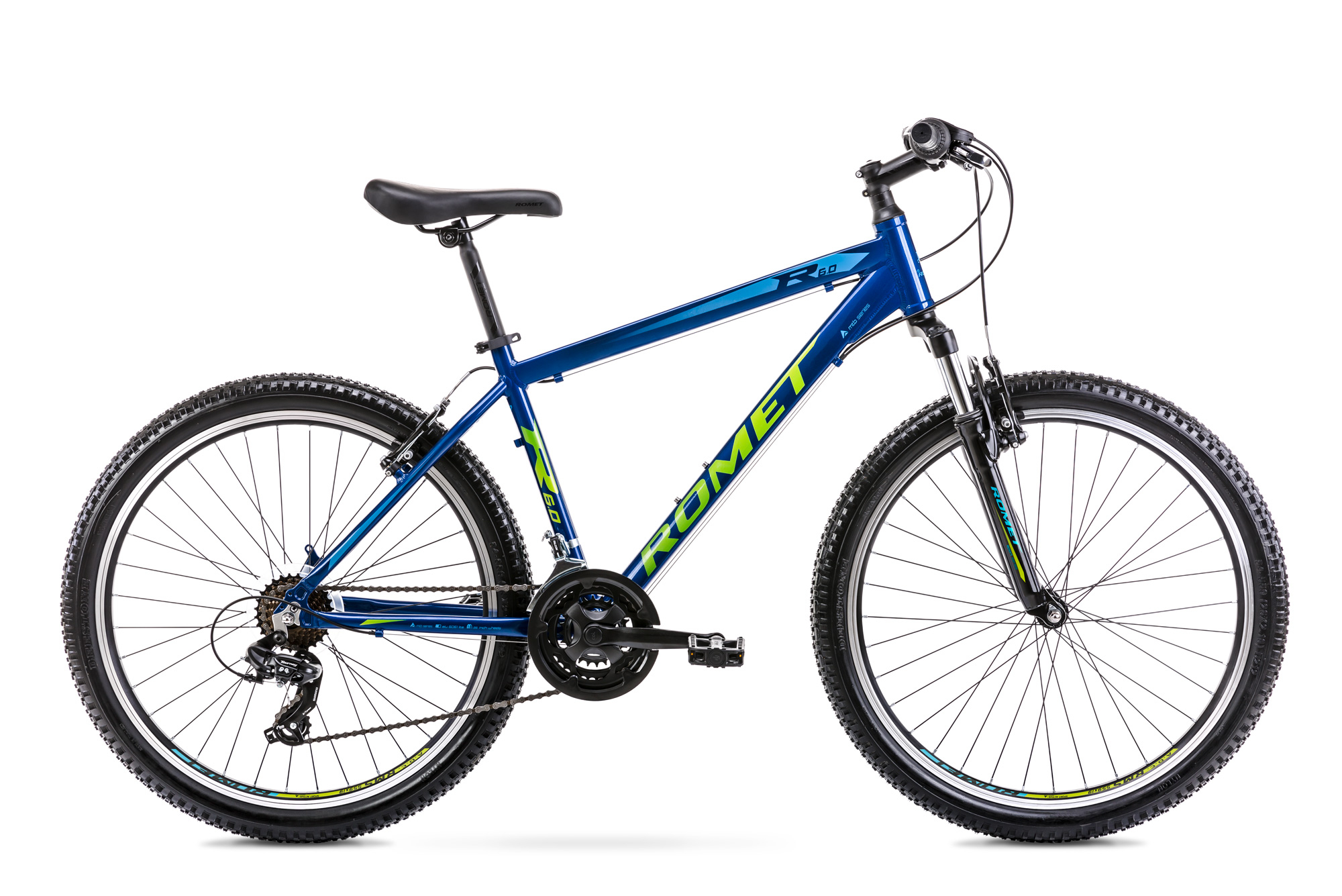Bicicleta de munte pentru barbati Romet Rambler R6.0 Albastru/Lime 2022 biciclop.eu imagine noua