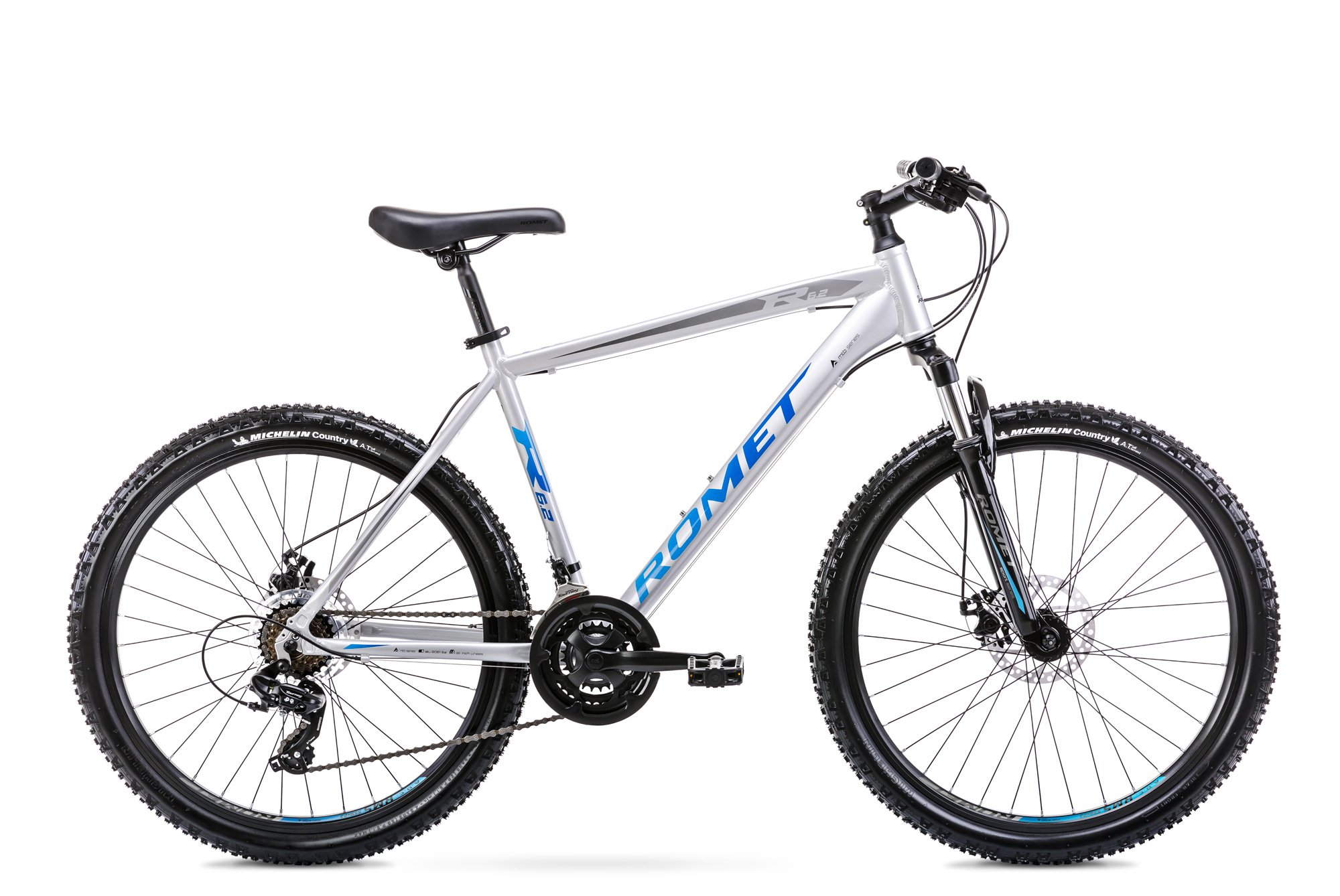 Bicicleta de munte pentru barbati Romet Rambler R6.2 Argintiu/Albastru 2022 biciclop.eu imagine noua