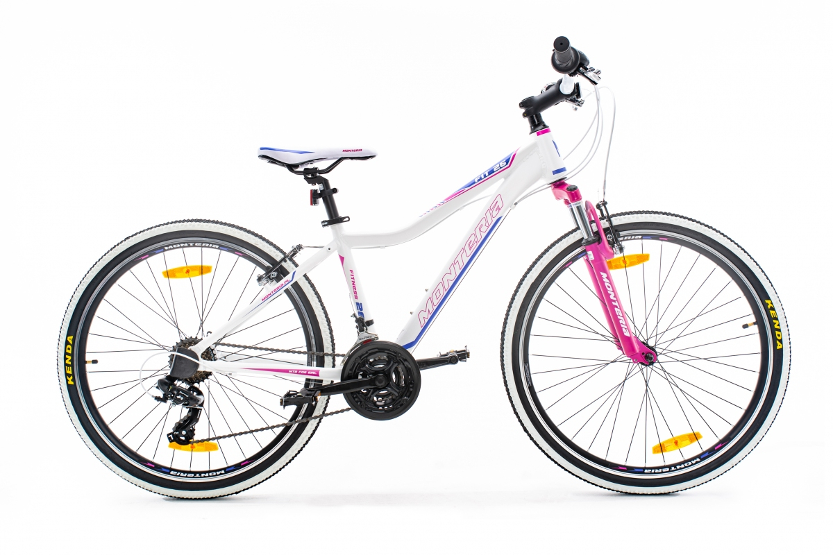 Bicicleta de munte Romet Monteria Fitness 26 Alb/Roz/Violet 2021