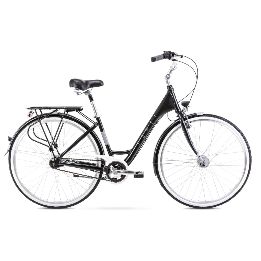 Bicicleta de oras pentru femei Romet Moderne 7 Negru/Gri 2021
